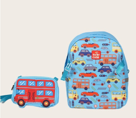 Supercute - Okul Çantası - 2in1 - Big Car